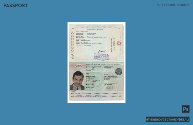 Neuer maschinenlesbarer Reisepass für Bangladesch seit April 2010 – Beispielansicht